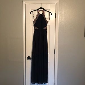 Navy Sheer Gown